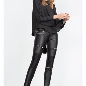 Zara faux leather pants